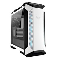 ASUS GT501 TUF Gaming Case  White ATX Mid Tower Case With Handle, Supports EATX, Tempered Glass Panel, 4 Pre-Installed Fans 3x120mm RBG 1x140mm PWN