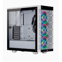 Corsair  iCUE 465X RGB ATX WHITE (LL120 RGB Fan) 7+2 PCI Slot for Multi-VGA Setup, Mid-Tower Smart Case V2