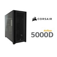 Corsair 5000D AIRFLOW E-ATX, ATX, USB Type-C, 2x 120mm Airguide Fans, Radiator 360mm. 7x PCI, 4x 2.5' SSD, 2x 3.5' HDD. VGA 420mm. Black Tower Case