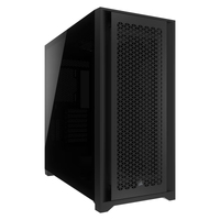 CORSAIR 5000D CORE AIRFLOW Black Mid-Tower ATX PC Case — Multi 360mm Radiator support Cable Routing, USB-C, USB 3.2 x 2. PC Gaming Desktop Case