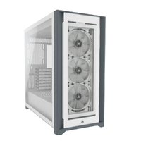 Corsair 5000X RGB TG E-ATX, ATX, USB Type-C, 3x 120mm TGB Front, Radiator 360mm. 7+2 PCI, 4x 2.5' SSD, 2x 3.5' HDD. VGA 420mm. White Tower Case