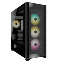 Corsair Obsidian 7000x RGB TG Tower Case, Mini-ITX, M-ATX, ATX, E-ATX, 3x 140 RGB PWM Fan,USB 3.1 Type C, 10x 2.5', 6x 3.5' HDD. Black