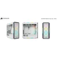Corsair iCUE 5000T RGB ATX Mid-Tower Case, USB Type-C, 160 RGB LED, Rapid Route, Maximum Cooling, Tool Free Hinged Side Panels, White (LS)
