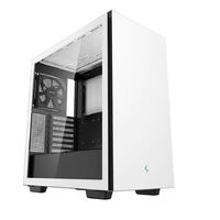 DeepCool CH510 White Mid-Tower ATX Case, Tempered Glass, 1 x 120mm Pre-Installed Fans, 2 x 3.5' Drive Bays, 7 x Expansion Slots