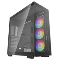 DeepCool CH780 Panoramic Tempered Glass ATX Case, 1 x Pre-Installed Fans, GPU up to 480mm, USB3.0