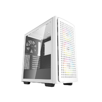Deepcool CK560 White Mid-Tower Computer Case, Tempered Glass Panel. High-Airflow Performance, 4 x Pre-Installed Fans, Wide and Spacious for Large GPU