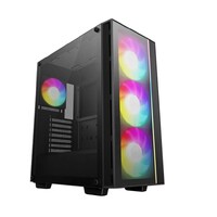 DeepCool MATREXX 55 V4 Full Tempered Glass Side Panel ATX Case. Pre-Installed 3140mm ARGB PWM Fans,  120mm ARGB, Up to 360mm