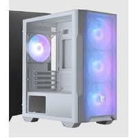 MSI MAG FORGE M100R WHITE Micro ATX Case, 1x USB 3.2, 2x USB 2.0, 1x Audio, 1x Mic, 4x PCI-E, 2x 2.5', 2x 3.5', Micro ATX / Mini ITX