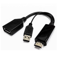 8Ware 4K HDMI to DP DisplayPort Male to Female Active Adapter Converter Cable USB powered