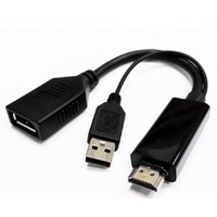 8Ware 4K HDMI to DP DisplayPort Male to Female Active Adapter Converter Cable USB powerred