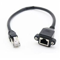 8Ware RJ45 Male to Female Cat5e Network/ Ethernet Cable 2m Black- Standard network extension cable