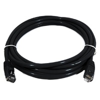 8Ware CAT6A Cable 3m - Black Color RJ45 Ethernet Network LAN UTP Patch Cord Snagless