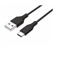 8ware 1m USB-C Type-C Data Sync Charger Cable Black Strong Braided Heavy Duty Charging for Samsung Galaxy Note 8 S8 Plus LG Google Macbook