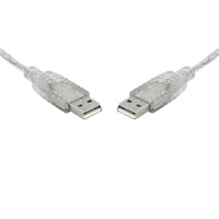 8Ware USB 2.0 Cable 5m A to A Transparent Metal Sheath UL Approved