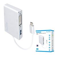 8ware 4-in-1 Hub 4K USB C to HDMI DVI VGA Adapter with USB 3.1 Gen 1 Port for Mac Book Pro 2018 Chromebook Pixel XPS Surface Go(Retail Package)