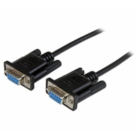 Astrotek 3m Serial RS232 Null Modem Cable - DB9 Female to Female 9 pin Wired Crossover for Data Transfer btw 2 DTE devices Computer Terminal Printer