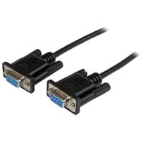 Astrotek 3m Serial RS232 Null Modem Cable - DB9 Female to Female 7C 30AWG-Cu Molded Type Wired crossover for data transfer between 2 DTE devices LS