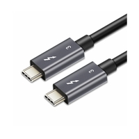 Astrotek 0.7m Thunderbolt 3 USB-C Data Sync Fast Charge Cable Male to Male 100W 40Gbps 5K Video for Samsung S22 S21 Note iPad Pro Macbook Air