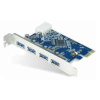 Astrotek 4x Ports USB 3.0 PCIe PCI Express Add-on Card Adapter 5Gbps Windows XP/7/8/10 Server 2008 & later Renesas 720201 Chipset Full Height