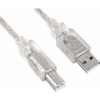 Astrotek USB 2.0 Printer Cable 2m - Type A Male to Type B Male Transparent Colour