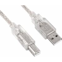 Astrotek USB 2.0 Printer Cable 5m - Type A Male to Type B Male Transparent Colour ~CBUSBAB5M