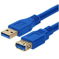 Astrotek USB 3.0 Extension Cable 2m - Type A Male to Type A Female Blue Colour