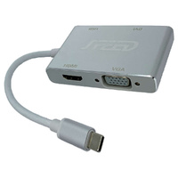 SPEED USB Type-C - D-Sub/DVI/4KHDMI/USB3 Multiport Hub 1Y Warranty