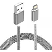 Astrotek 1m USB Lightning Data Sync Charger Grey White Color Cable for iPhone 7S 7 Plus 6S 6 Plus 5 5S iPad Air Mini iPod