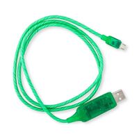 Astrotek 1m LED Light Up Visible Flowing Micro USB Charger Data Cable Green Charging Cord for Samsung LG Android Mobile Phone