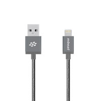 mbeat Toughlink 1.2m Lightning Fast Charger Cable - Grey/Durable Metal Braided/MFI/ Apple iPhone X 11 7S 7 8 Plus XR 6S 6 5 5S iPod iPad Mini Air(LS)