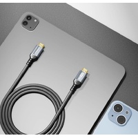 mbeat Tough Link 1.5m Certified 8K HDMI Cable - Space Grey  HDMI 2.1 (male) to HDMI 2.1 (male) 50cm × 2.02cm × 1.13cm