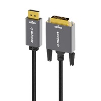 mbeat Tough Link 1.8m DisplayPort to DVI-D Cable Effortless plug and play Resolutions up to 1080p/60Hz (1920 - 1080)