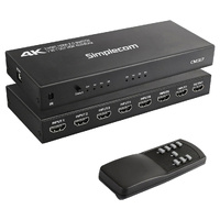 Simplecom CM317 7-Port HDMI 2.0 Switch with Remote 7 IN 1 OUT Splitter HDCP 2.2 4K@60Hz