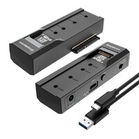 Simplecom SA536 USB to M.2 and SATA 2-IN-1 Adapter for 2.5'/3.5' HDD & NVMe/SATA M.2 SSD with Power Supply USB 3.2 Gen2 10Gbps