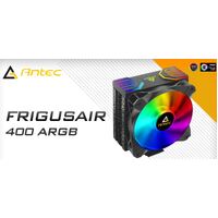 Antec FrigusAir A400 ARGB Air CPU Cooler, 77 CFM, Silent RGB 12CM PWM Fan with controller, Direct Heat-Pipes, Intel 1700, 2066, 115x, AM 3/4+.