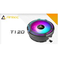 Antec T120 Compact CPU Air Cooler, 60CFM, Ultra cooling low noise. RGB, Intel: 115x, 1200, AMD: AM2(+), AM3, AM3+, AM4+, FM1,
