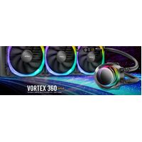 Antec VORTEX 360mm ARGB AIO Liquid CPU Cooler + ARGB Controller, EPDM High-Density Tubing, LGA 115x, 1200, 1700, 20xx, AM3, AM4 AM5, 3 Yrs Warranty