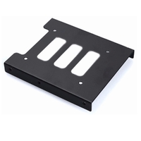 Aywun 2.5' to 3.5' Bracket Metal. Supports SSD.  Bulk Pack no screw.  *Some cases may not be compatible as screw holes may required to be drilled.