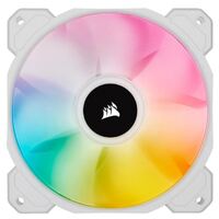 Corsair AF ELITE Series, AF140 RGB ELITE White, 140mm Fluid Dynamic RGB Fan with AirGuide, Single Pack (LS)
