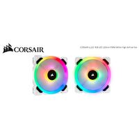Corsair Light Loop Series, White LL120 RGB, 120mm Dual Light Loop RGB LED PWM Fan, Single Pack