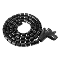 Brateck 15mm/0.59' Diameter Coiled Tube Cable Sleeve Material Polyethylene(PE) Dimensions 1000x15mm - Black(LS)