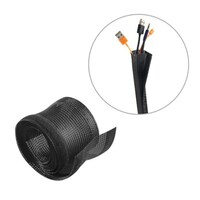 Brateck Flexible Cable Wrap Sleeve with Hook and Loop Fastener (85mm/3.3' Width ) Material Polyester Dimensions 1000x85mm - Black