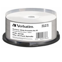 Verbatim Blu-Ray BD-R 25pk 25GB, 6x, Spindle