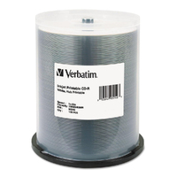 Verbatim CD-R 700MB 100Pk White Wide InkJet 52x