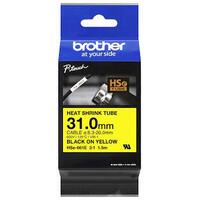 Brother HSE-661E - 31.0MM BLACK ON YELLOW HEAT SHRINK TUBE CATRIDGE 3:1 (compatible with PT-E300VP/E550WVP/D800W/P750W/P900W/P950NW)