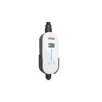 MSI EV Charger White Ezgo 10A+15A+Home kit, Single Phase, 230V, 1PH, 2.3KW & 3.4KW, 5M Type 2 Charging gun, 1.8'LCD,  IP66, 1.5T, Bluetooth