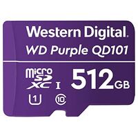 Western Digital WD Purple 512GB MicroSDXC Card 24/7 -25??C to 85??C Weather & Humidity Resistant for Surveillance IP Cameras mDVRs NVR Dash Cams Drone