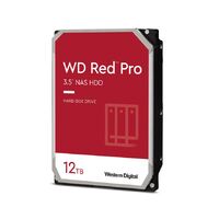 Western Digital WD Red Pro 12TB 3.5 NAS HDD SATA3 7200RPM 256MB Cache 24x7 300TBW 24-bays NASware 3.0 CMR Tech