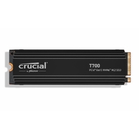 Crucial T700 1TB Gen5 NVMe SSD Heatsink - 11700/9500 MB/s R/W 600TBW 1500K IOPs 1.5M hrs MTTF with DirectStorage for Intel 13th Gen & AMD Ryzen 7000