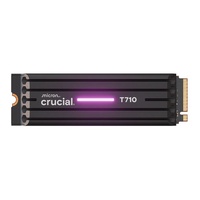 Crucial T710 4TB PCIe Gen5 NVMe 2280 SSD - 14500/13800 MB/s R/W 2400TBW 1500K IOPs 1.5M hrs MTTF with heatsink for Intel 13th Gen & AMD Ryzen